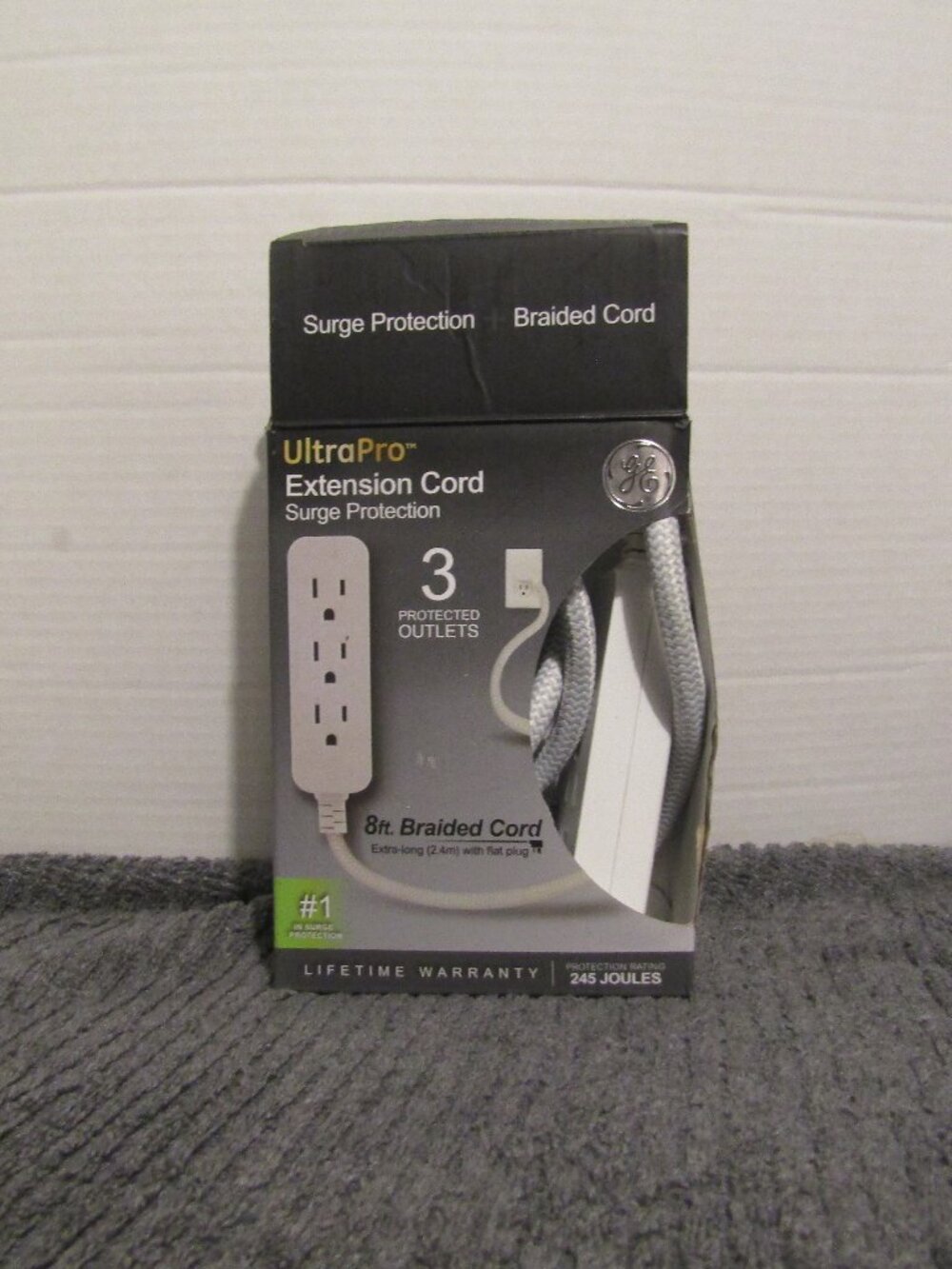 GE Pro Extension Cord 3-Outlets With Surge Protection NEW
